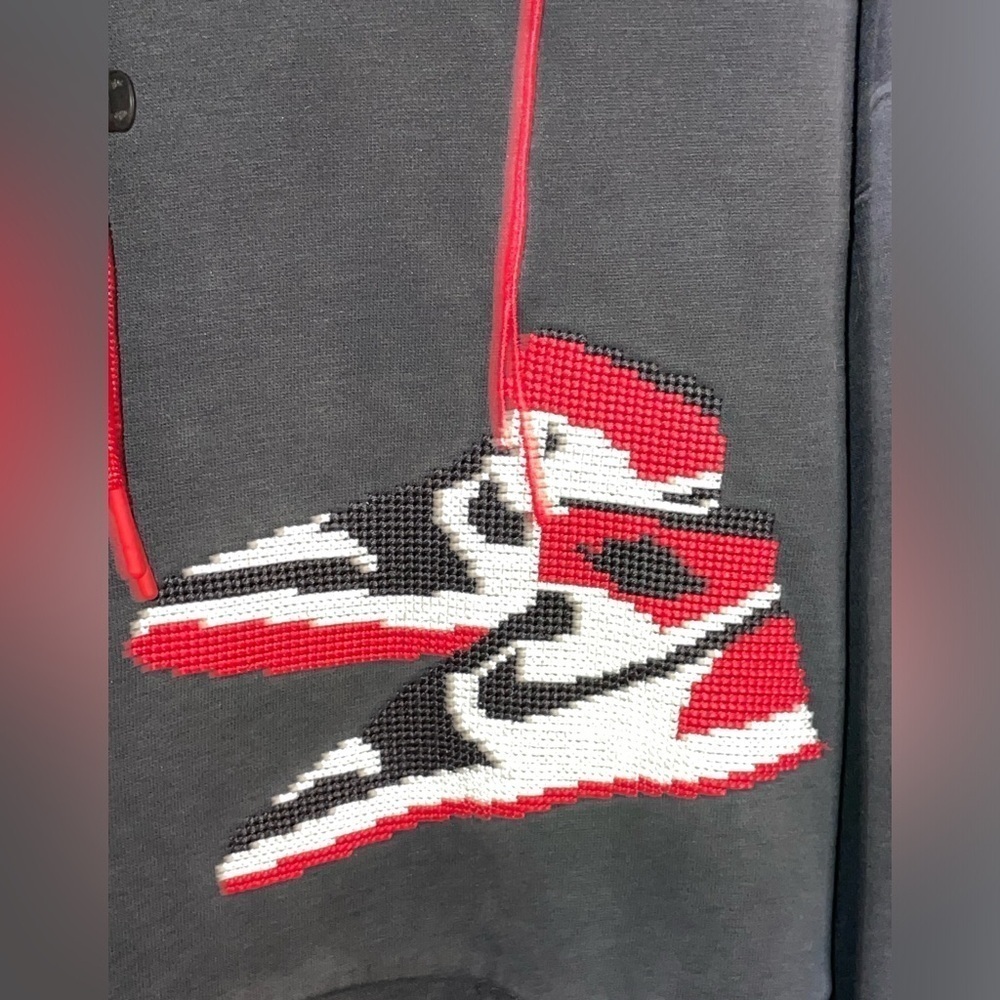 Jordan Jumpman Holiday Hoodie Pullover Black Mens Medium​​​​​​​​ - Picture 12 of 12